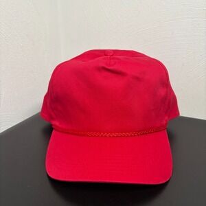 Cameo Red Snapback Hat Vintage Style Rope Adult Adjustable OSFM Blank